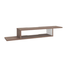 Mesa Para Tv Flotante Dilix, Castaño y Blanco, con superficie para objetos decorativos