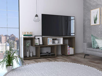 Mesa Para Tv Ascher, Milan y Blanco, con Espacio Para Televisor de Hasta 40 Pulgadas