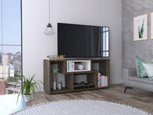 Mesa Para Tv Ascher, Milan y Blanco, con Espacio Para Televisor de Hasta 40 Pulgadas