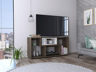 Mesa Para Tv Ascher, Milan y Blanco, con Espacio Para Televisor de Hasta 40 Pulgadas