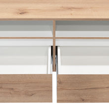 Mesa Para Tv Durham, Café Claro y Blanco, Con Espacio Para Televisor de Hasta 60 Pulgadas