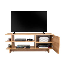 Mesa para TV Peralta, Fresno Europeo, con espacio para TV hasta 50''