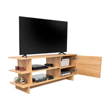 Mesa para TV Peralta, Fresno Europeo, con espacio para TV hasta 50''