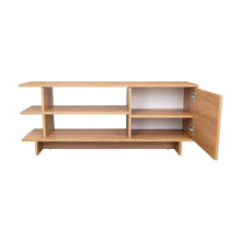 Mesa para TV Peralta, Fresno Europeo, con espacio para TV hasta 50''