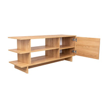 Mesa para TV Peralta, Fresno Europeo, con espacio para TV hasta 50''