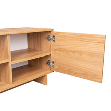 Mesa para TV Peralta, Fresno Europeo, con espacio para TV hasta 50''