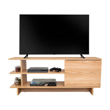 Mesa para TV Peralta, Fresno Europeo, con espacio para TV hasta 50''
