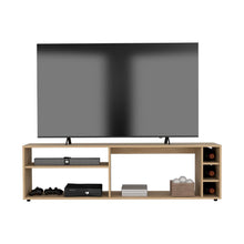 Mesa para TV Sunta, Fresno Europeo, Con amplios espacios para ubicar dispositivos de entretenimiento 60"