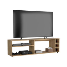 Mesa para TV Sunta, Fresno Europeo, Con amplios espacios para ubicar dispositivos de entretenimiento 60"