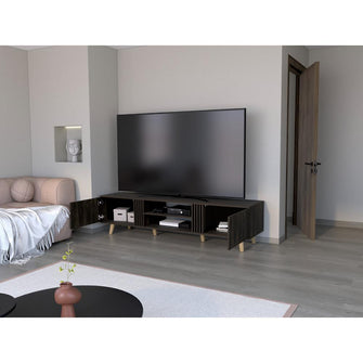 Mesa para TV Shane, Nogal Europeo, para televisor máximo 75"