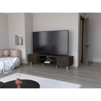 Mesa para TV Shane, Nogal Europeo, para televisor máximo 75"