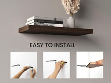 Repisa Flotante Maca X2, Caoba, con espacio para ubicar objetos ZF