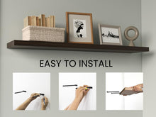 Repisa Flotante Shelf 120, Caoba, con espacio para colocar objetos decorativos X2 unidades ZF