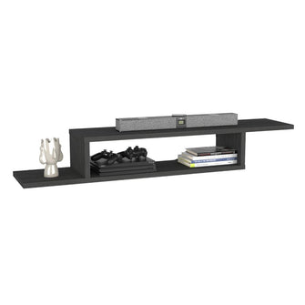 Mesa Para Tv Flotante Dilix, Gris, con superficie para objetos decorativos