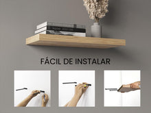Set de 4 Repisas Flotante Maca, Macadamia, con Espacio para Ubicar Objetos