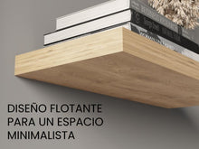 Repisa Flotante Maca, Macadamia, con Espacio para Ubicar Objetos