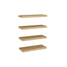 Set de 4 Repisas Flotante Maca, Macadamia, con Espacio para Ubicar Objetos