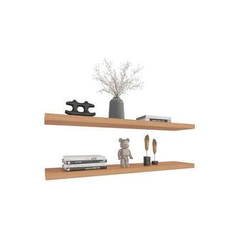Repisa Flotante Shelf 120, Macadamia, con espacio para colocar objetos decorativos X2 unidades ZF