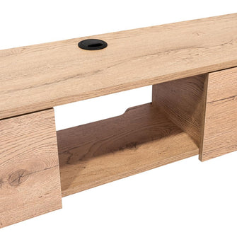 Mesa Para Tv Flotante Gleid, Macadamia, con Dos Puertas Abatibles sin inv