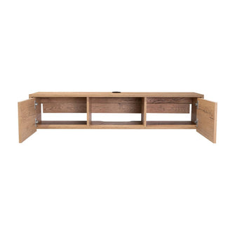 Mesa Para Tv Flotante Gleid, Macadamia, con Dos Puertas Abatibles sin inv