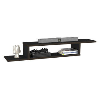 Mesa Para Tv Flotante Dilix, Negro Fantasía, con superficie para objetos decorativos