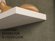 Repisa Flotante Maca X2, Nevado, con espacio para ubicar objetos ZF