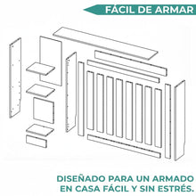 Cubierta para Radiador Joseph, Nogal, Con espacios para objetos decorativos ZF