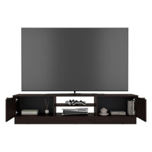 Mesa Para Tv Caobe, Kronos Nogal, Para Televisor de Hasta 75 Pulgadas con cuatro puertas ZF