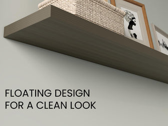 Repisa Flotante Shelf 120, Canela, con espacio para colocar objetos decorativos X2 unidades