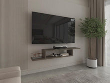 Mesa Para Tv Flotante Dilix, Canela, con superficie para objetos decorativos