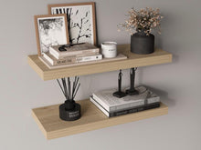 Set de 4 Repisas Flotante Maca, Beige, con Espacio para Ubicar Objetos
