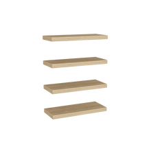 Set de 4 Repisas Flotante Maca, Beige, con Espacio para Ubicar Objetos