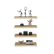 Repisa Flotante Maca, Beige, con espacio para ubicar objetos X4