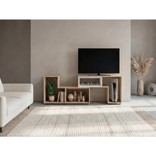 Mesa Para Tv Ascher, Cartagena y Blanco, con Espacio Para Televisor de 50 Pulgadas