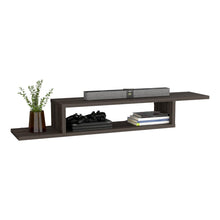 Mesa Para Tv Flotante Dilix, Avellana, con superficie para objetos decorativos