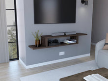 Mesa Para Tv Flotante Dilix, Avellana, con superficie para objetos decorativos