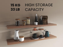 Repisa Flotante Shelf 120, Café Espresso, con espacio para colocar objetos decorativos X2 unidades ZF