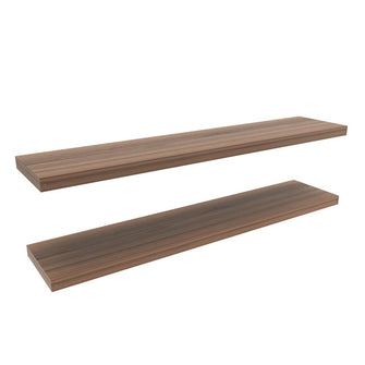 Repisa Flotante Shelf 120, Café Espresso, con espacio para colocar objetos decorativos X2 unidades ZF