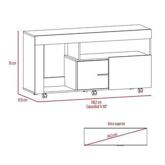 Mesa Para Tv Meira, Moca, con Espacio Para Televisor de Hasta 60 Pulgadas