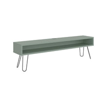 Mesa Para Tv Ralf, Agave, con patas metálicas y espacio de tv hasta 70 pulgadas