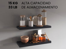 Set de 4 Repisas Flotante Maca, Wengue, con Espacio para Ubicar Objetos