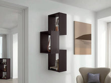 Repisa Pared Seyner, Wengue, Tres cubos con espacio para colocar objetos decorativos ZF