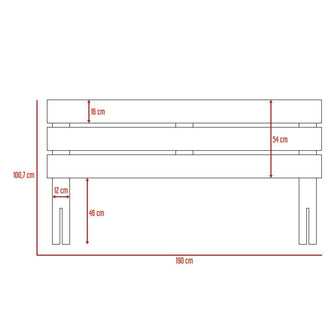 Cabecero Para Cama Wesley, Wengue, Ideal Para Cama Doble