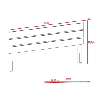 Cabecero Para Cama Wesley, Wengue, Ideal Para Cama Doble