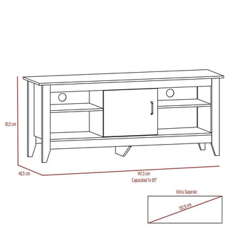 Mesa Para Tv Sarume, Wengue, con Puerta 65 Pulgadas