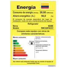 Nevera Frost Mabe 320Lt 2 Puertas Grafito.