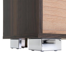 Mesa Para Tv Orus, Fresno Europeo y Nogal, con Espacio Para Televisor de 70 Pulgadas