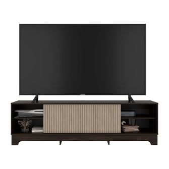 Mesa para TV Smith, Nogal Europeo y Roble Natural , con puerta corrediza