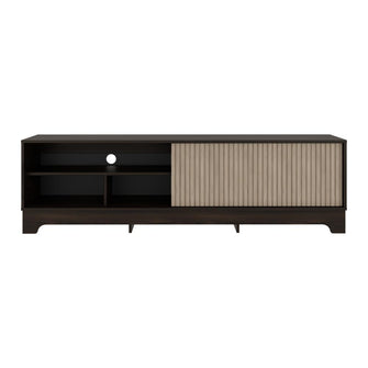Mesa para TV Smith, Nogal Europeo y Roble Natural , con puerta corrediza