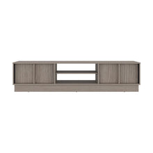 Mesa para TV Caobe, Positano y Wengue, para Televisor de hasta 75 Pulgadas con Cuatro Puertas